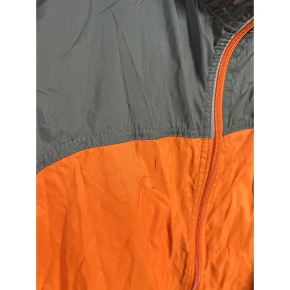 Columbia Sportswear Youth Unisex Sz L Lightweight Jacket Zip Windbreaker Orange